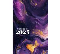 Dark Glowing Notebook 6x9: pattern, purple, texture, light, wallpaper, color, water, wave, artistic, backgrounds, swirl, pink, blue, flowing, silk
