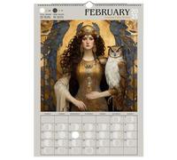 Dark Goddess Calendario 2025, Fasi Lunari 2025, Dea Oscura 2025, Calendario da parete Gotico Fasi Lunari 2025 Per La Parete, Agenda Annuale Per Adulti E Bambini