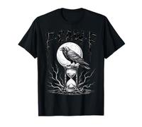 Dark Gothic F-Caw-F Nero Corvo Luna Spettrale Halloween Maglietta