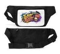 Dark Graffiti Art - Marsupio unisex con teschio e corvo, colore: Nero