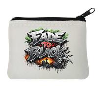 Dark Graffiti con Grim Reaper - Portamonete in neoprene, 10 x 11 cm, colore: Bianco