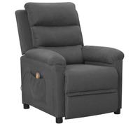 Dark Gray Fabric Massage Recliner Chair, 6-point, manuale reclining Sofa for Living Room, Comfortable Reading Lounge, Small Bedroom Spaces, Home Office Furniture
