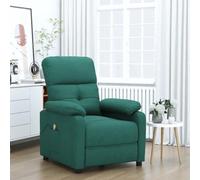 Dark Green Fabric Massage Chair Recliner Reclining Divano manuale con vibrazione a 6 punti, comodo da usare per la stanza vivente, bedroom, spazi di lettura, piccoli uffici per la casa