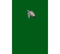 Dark green sea turtle drawing notebook: Narrow lined notebook.