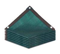 Dark Green Shade Panel Shelter Water Permeable, Knitted Sunblock Mesh Fabric, Shade Sail Canopy Awning With Metal Eyelets(5mx5m/16.4ftx16.4ft)