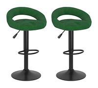 Dark Green Velvet Bar Stools Set di Stools per la cucina Island Dining Room