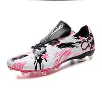 (Dark Grey, 36) Football shoes available in three colors with a choice between TF studs and FG long studs, designed for both men and women.