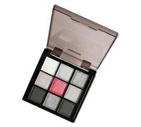 Dark Grey Shimmer Eyeshadow, Shimmer Silver Gray Pallet, Blendable 9-Color Set, High Pigmentation, Long Lasting Wear, Perfect for Creating Looks for Midnight Masquerades