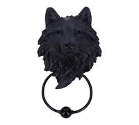 Nemesis Now Dark Guardian Wolf-Battente per Porta, 22,8 cm, Poliresina, Nero, Taglia Unica