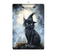 Dark Halloween Cat Lavoro nero Appunti trasparente per infermieristica Studente Commercio Quest Dimensioni 9 x 12