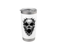 Dark Horror Skull Face Arte gotica da incubo Bicchiere termico in acciaio inox doppia parete