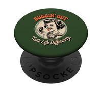Dark Humor Taste Life Diverso Retro Divertente Classico PopSockets PopGrip Adesivo