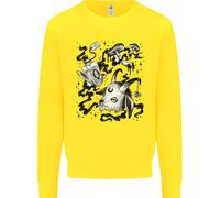 Dark Magic Black Voodoo Magic Mushrooms Uomo Sweatshirt Jumper