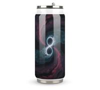 Dark Matter Tides - Thermos in acciaio inox con coperchio e cannuccia, adatto per l'uso in auto, viaggi, fitness, attività all'aperto, bar, uffici, casa, ecc