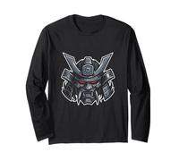 Dark Mecha Samurai Casco Grigio Maglia a Manica