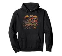 Dark Moth Fungo Ornate Goblincore Mandala Art Felpa con Cappuccio