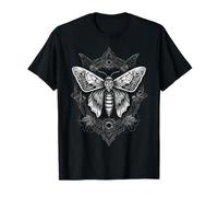 Dark Moth Witchy Gothic Botanical Dark Academia Goblincore Maglietta