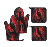Dark Mysterious Raven con rune rosse, cuscino pieghevole con texture 40,1 cm, impermeabile Bleacher Pad, tappetino da stadio all'aperto per campeggio