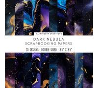 Dark Nebula Blue Marbled Scrapbook Papers: For Scrapbooking, Double Sided Craft Paper, Decorative DIY Junk Journals, Decoupage