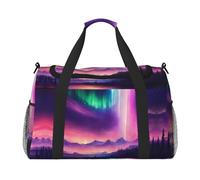 Dark Northern Lights Borsone da viaggio grande pieghevole impermeabile per la notte borsa da spiaggia borse da nuoto piscina sport palestra