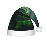 Dark Northern Lights - Confezione da 1 cappello di Babbo Natale in peluche, per adolescenti, feste in costume ed eventi festivi