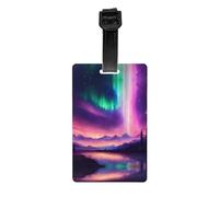 Dark Northern Lights Etichette per bagagli Etichette per bagagli Valigia Id Tag Set di etichette per borse Etichette Accessori da viaggio Regalo