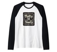 Dark Pretty But Deadly Speech Costume in Stile Gotico Maglia con Maniche Raglan