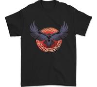 Dark Raven Norse Vikings Uomo T-Shirt 100% Cotone
