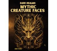 Dark Realms: Mythic Creature Faces Coloring Book: Dark Mythology Coloring Book for Adults - 40 Easy to Medium Creature Face Designs | Bold Line Art ... | 40 illustrations / 40 designs / 45 pages