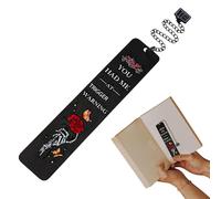 Dark Romance Book Marks, Gothic Novel Page Holder, 5.12x1.02 Inches Stainless Steel Skull Hand Rose Pattern, Bookish Accessory for Adults Avid Readers Club Members Husband