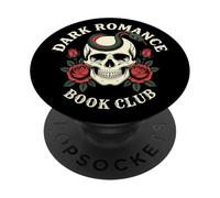 Dark Romance Bookish Skull Snake Gothic Red Rose Romantasy PopSockets PopGrip Adesivo