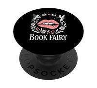 Dark Romance, libro fantasy, fata che legge i vermi PopSockets PopGrip Adesivo