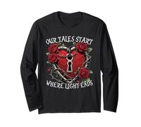 Dark Romance Romanzo Nero Our Tales Start Where Light Ends Maglia a Manica