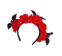 Dark Series Bat Flower Fascia per donne ragazza Day Of The Death Hairband Witch Costume Copricapo Accessori per Halloween Serie scura Copricapo
