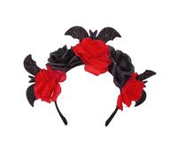 Dark Series Bat Flower Fascia per donne ragazza Day Of The Death Hairband Witch Costume Copricapo Accessori per Halloween Serie scura Copricapo