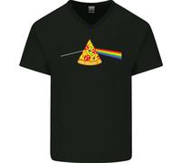 Dark Side Della Pizza Maglietta Divertente In Cotone Per Uomo A V