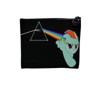 Dark Side of The Pony Parodie Rock Arc en Ciel - Astuccio per trucco in tela effetto lino, 15 x 10 cm, lino, 15 x 10 cm, Astuccio per il trucco