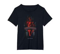 【Dark Souls】 Dark Souls 009 Maglietta, Donna Plus-Size, Nero, 2X