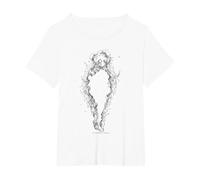【Dark Souls】 Dark Souls 015 Maglietta, Donna Plus-Size, Bianco, 5X