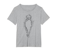 【Dark Souls】 Dark Souls 015 Maglietta, Donna Plus-Size, Grigio Melange, 5X