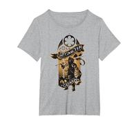 【Dark Souls】 Dark Souls 050 Maglietta, Donna Plus-Size, Grigio Melange, 1X