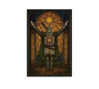 Dark Souls Solaire of Astora Game Character 1 poster decorativo da parete, per soggiorno, camera da letto, decorazione moderna per la camera da letto, 40 x 60 cm
