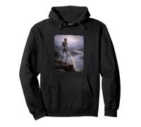 Dark Surreal Art Death Pissing Skeleton Gothic Weird Humor Felpa con Cappuccio