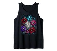 Dark Tropical Ghost Skull Hibiscus Goth Halloween Estate Canotta