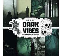 Dark Vibes Scrapbook Paper Collection: Decorative Double-Sided Spooky Craft Papers for Junk Journals, Wrapping, Card Making & Mixed Media Projects