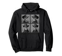 Dark Western Gothic Skeletons Cowboys Wild West Rustic Goth Felpa con Cappuccio