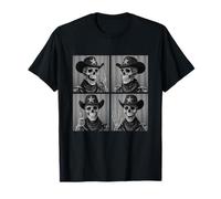 Dark Western Gothic Skeletons Cowboys Wild West Rustic Goth Maglietta