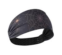Dark Wind Vampire Spider Web Moon Fasce extra larghe per donne elastiche per capelli per ciclismo, ciclismo, allenamenti pallavolo