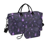 Dark Wind Vampire Web Mistero Viola Decorativo Weekender Pernottamento Borsa Palestra con Toiletry Bag per Viaggi di Lavoro Multifunzionale bolso Viajero para Mujer
