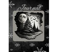 dark Winter Moon | Gothic Dark Forest Full Moon Bats Notes: 8.5 x 11, 140 - page notebook